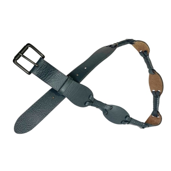 Charcoal Gray Leather Belt 🤍 - Picture 1 of 8